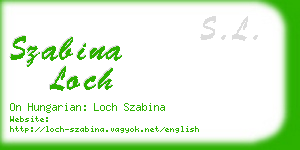 szabina loch business card